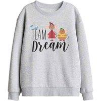Disney Cinderella Team Dream With Jaq & Gus Kids Sweat, Athletic Heather in Light Grey | Size: 12-13 Years