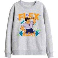 Disney Encanto Flex Alert Kids Sweatshirt, Athletic Heather in Light Grey | Size: 5-6 Years