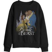 Disney Beauty & The Beast Belle Beast Castle Kids Sweatshirt, Black | Size: 5-6 Years