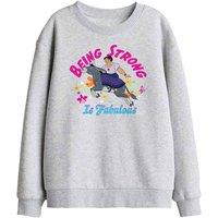 Disney Encanto Being Strong Is Fabulous With Luisa Kids Sweat, Athl Heather in Light Grey | Size: 12-13 Years