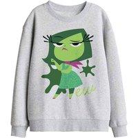 Disney Inside Out 2 Disgust Kids Sweatshirt, Athletic Heather in Light Grey | Size: 5-6 Years