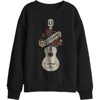 Disney Coco Recuerdame Ernesto'S Famous Guitar Kids Sweatshirt, Black | Size: 7-8 Years