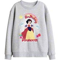 Disney Snow White Birthday Princess & Friends Kids Sweat, Athletic Heather in Light Grey | Size: 5-6 Years