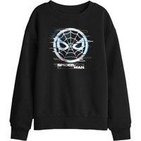 Marvel Glitch Parker Spiderman Kids Sweatshirt, Black | Size: 5-6 Years