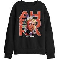 Star Wars Ahsoka Kids Sweatshirt, Black | Size: 12-13 Years