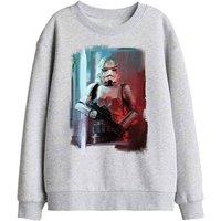 Star Wars Obiwan Kenobi Stormtrooper Painted Kids Sweatshirt, Athletic Heather in Light Grey | Size: 5-6 Years