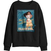 Disney Moana Island Girl Kids Sweatshirt, Black | Size: 5-6 Years