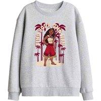 Disney Moana 2 Find Your Own Way Kids Sweatshirt, Athletic Heather in Light Grey | Size: 5-6 Years