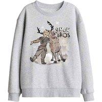 Disney Frozen Snow Bros With Kristoff & Sven Kids Sweat, Athletic Heather in Light Grey | Size: 5-6 Years
