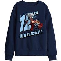 Marvel Thor Birthday 12 Kids Sweatshirt, Navy | Size: 12-13 Years