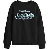 Snow White And The Seven Dwarfs Logo Kids Sweatshirt, Black | Size: 12-13 Years