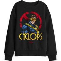 Marvel Xmen Cyclops Logo Kids Sweatshirt in Black | Size: 7-8 Years