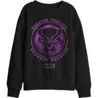Marvel Black Scratched Panther Kids Sweatshirt, Black | Size: 5-6 Years