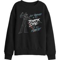 Star Wars Give Yourself To The Dark Side Kids Sweatshirt, Black | Size: 7-8 Years