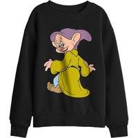 Snow White And The Seven Dwarfs, Dopey Poses Kids Sweat, Black | Size: 12-13 Years
