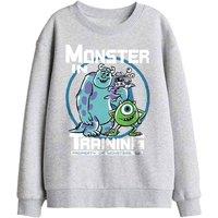 Disney Monsters In Training Kids Sweatshirt, Athletic Heather in Light Grey | Size: 5-6 Years
