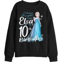 Disney Frozen Bright Like Elsa 10Th Birthday Kids Sweatshirt, Black | Size: 12-13 Years