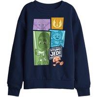Star Wars Young Jedi Adventure Blocks Kids Sweatshirt, Navy | Size: 5-6 Years