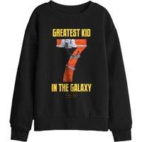 Star Wars Greatest Kid Xwing Pilot Kids Sweatshirt, Black | Size: 7-8 Years