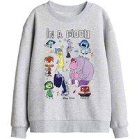 Disney Inside Out 2 In A Mood Kids Sweatshirt, Athletic Heather in Light Grey | Size: 7-8 Years