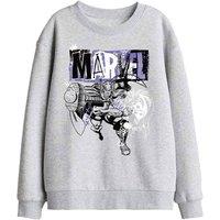 Marvel Thor Thunder Kids Sweatshirt, Athletic Heather in Light Grey | Size: 12-13 Years