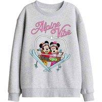 Disney Mickey Mouse Alpine Vibes Kids Sweatshirt, Athletic Heather in Light Grey | Size: 12-13 Years