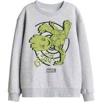 Marvel Groot Baby Groot Handstand Kids Sweatshirt, Athletic Heather in Light Grey | Size: 5-6 Years