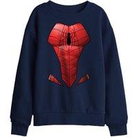 Marvel Spiderman Costume Kids Sweatshirt, Navy | Size: 7-8 Years