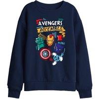 Marvel Superhero Trio Kids Sweatshirt, Navy | Size: 5-6 Years