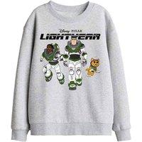 Disney Lightyear Squad Kids Sweatshirt, Athletic Heather in Light Grey | Size: 5-6 Years