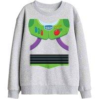 Disney Toy Story Buzz Lightyear Costume Kids Sweat, Athletic Heather in Light Grey | Size: 12-13 Years