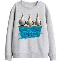 Disney Finding Nemo Mine Mine Mine Kids Sweatshirt, Athletic Heather in Light Grey | Size: 12-13 Years