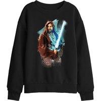 Star Wars Obiwan Kenobi Kenobi Painted Kids Sweatshirt, Black | Size: 5-6 Years