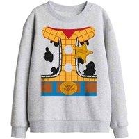 Disney Toy Story Woody Costume Kids Sweatshirt, Athletic Heather in Light Grey | Size: 12-13 Years