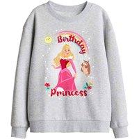 Disney Sleeping Beauty Birthday Princess With Aurora Kids Sweat, Athl Heather in Light Grey | Size: 12-13 Years
