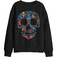 Disney Coco Day Of The Dead Skull With Rivera Family Kids Sweat, Black | Size: 7-8 Years