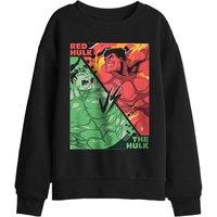 Marvel The Hulk Vs Red Hulk Kids Sweatshirt, Black | Size: 5-6 Years