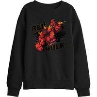 Marvel Red Hulk Fire Kids Sweatshirt, Black | Size: 5-6 Years