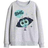 Disney Inside Out 2 Envy Kids Sweatshirt, Athletic Heather in Light Grey | Size: 12-13 Years