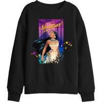Disney Pocahontas Land Of Adventure Kids Sweatshirt, Black | Size: 7-8 Years