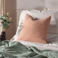 Yard Lark Muslin 100% Cotton Plain Cushion in Dusty Pink | Size: 45 cm x 45 cm