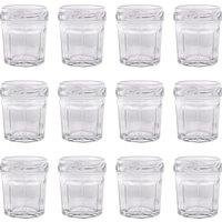 Argon Tableware 30ml Glass Jam Jars - Set of 12 - Empty Screw Top Preserving Jar in Clear