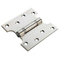 Loops PAIR 101.6 x 101.6 x 3mm Parliament Hinge Bright Stainless Steel Internal Door in Metallics