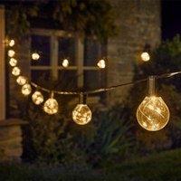 Marco Paul 14.5m Warm White Firefly Bulb Mains Powered String Lights in Black