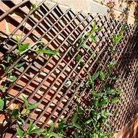 Marco Paul 1.8m Brown Willow Expandable Trellis for Garden Plants