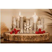 Marco Paul Christmas Tealight Candle Holder - Snowflake in Brown
