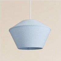 CGC Lighting Celest Pastel Blue Spherical Cotton Fabric 30cm Lampshade in Pale Blue