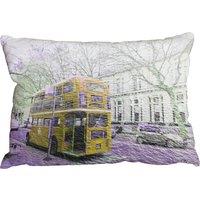 Benjamin Tate Design Cushions - London bus YELLOW rear (Cushion)