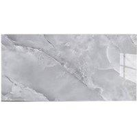 VOGREX 12x Self Adhesive Marble Tiles Wall Sticker Kitchen Decor in Light Grey