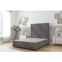 Sloomy Madison Naples Divan Base No Drawers-26 Headboard & 12 Footboard in Grey | Size: Super King